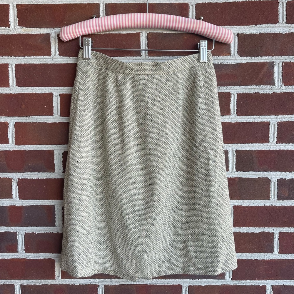 Vintage Carlisle Tan Tweed Skirt
